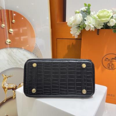 wholesale quality birkin 25 matte alligator noir ghw 